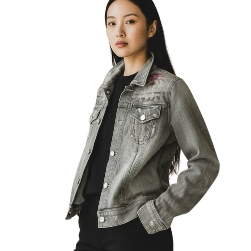 mother denim holy smokes the bully jacket size small